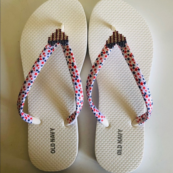 New Old Navy Patriotic Flip Flops 7 - Picture 2 of 7